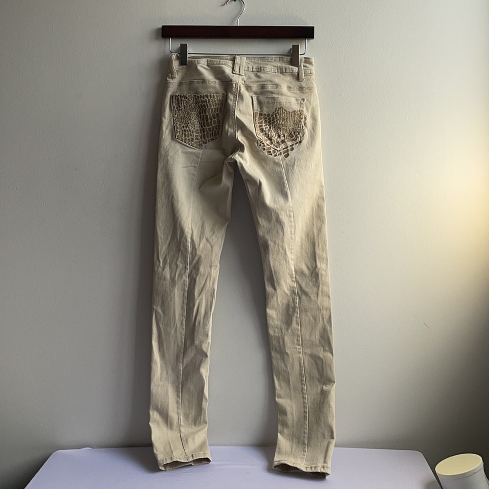 Skinny Cream Coloured Custo Pants Studded - Picture 4 of 9
